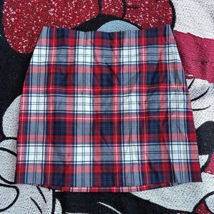 VINEYARD VINES RED WHITE BLUE PLAID MINI SKIRT SIZE 2